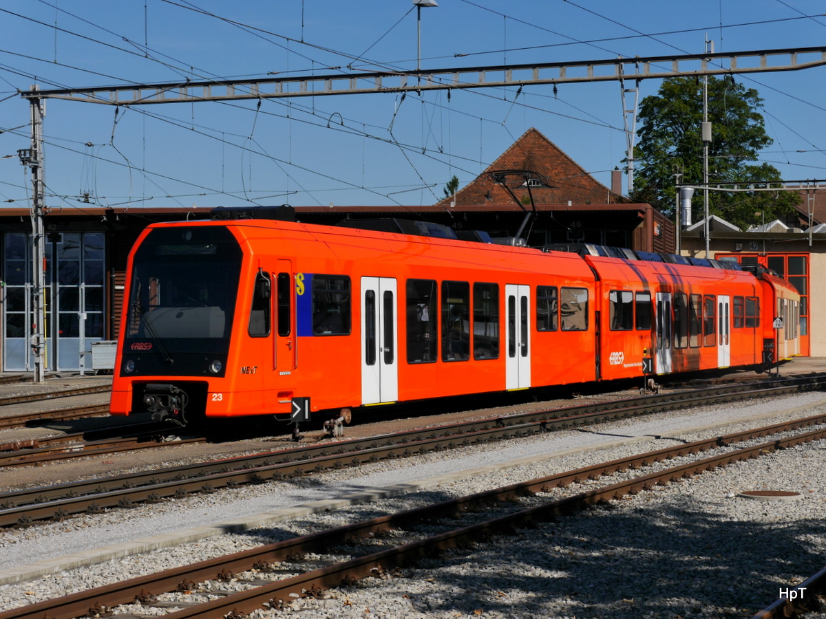 RBS - Triebwagen RABe 4/12 23  in Solothurn am 21.09.2017