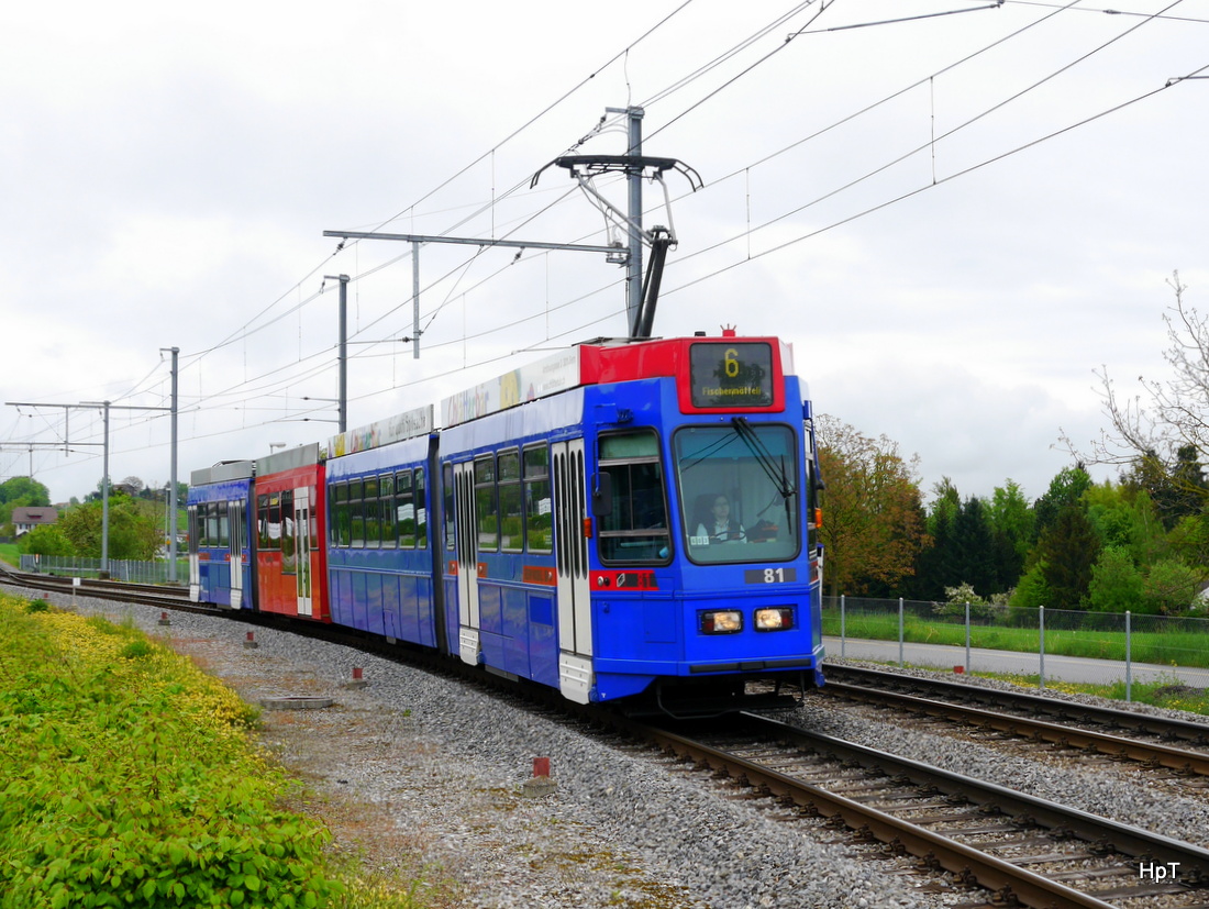 RBS - Triebzug Be 4/12  81 unterwegs bei Rüfenacht am 04.05.2015