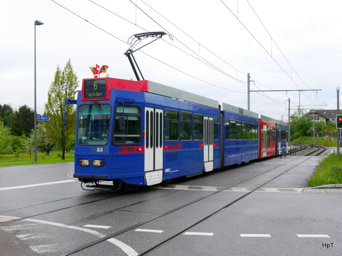 RBS - Triebzug Be 4/12 84 unterwegs bei Rüfenacht am 04.05.2015