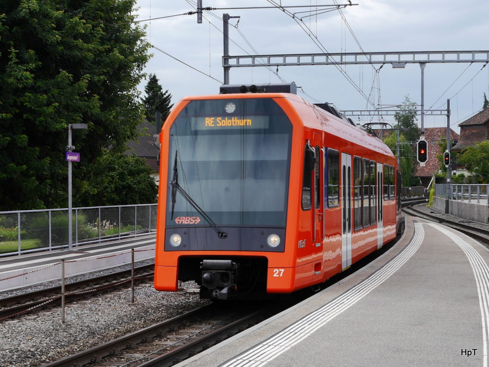RBS - Triebzug RABe 4/12 27 in Jegensdorf am 28.06.2014