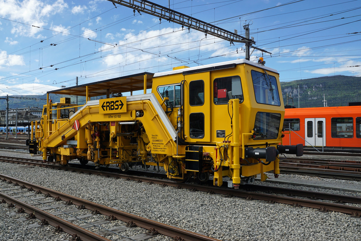 RBS: Verschiedene Impressionen vom Baudienst des Regionalverkehrs Bern Solothurn verewigt am 30. April 2018 in Solothurn.
Foto: Walter Ruetsch