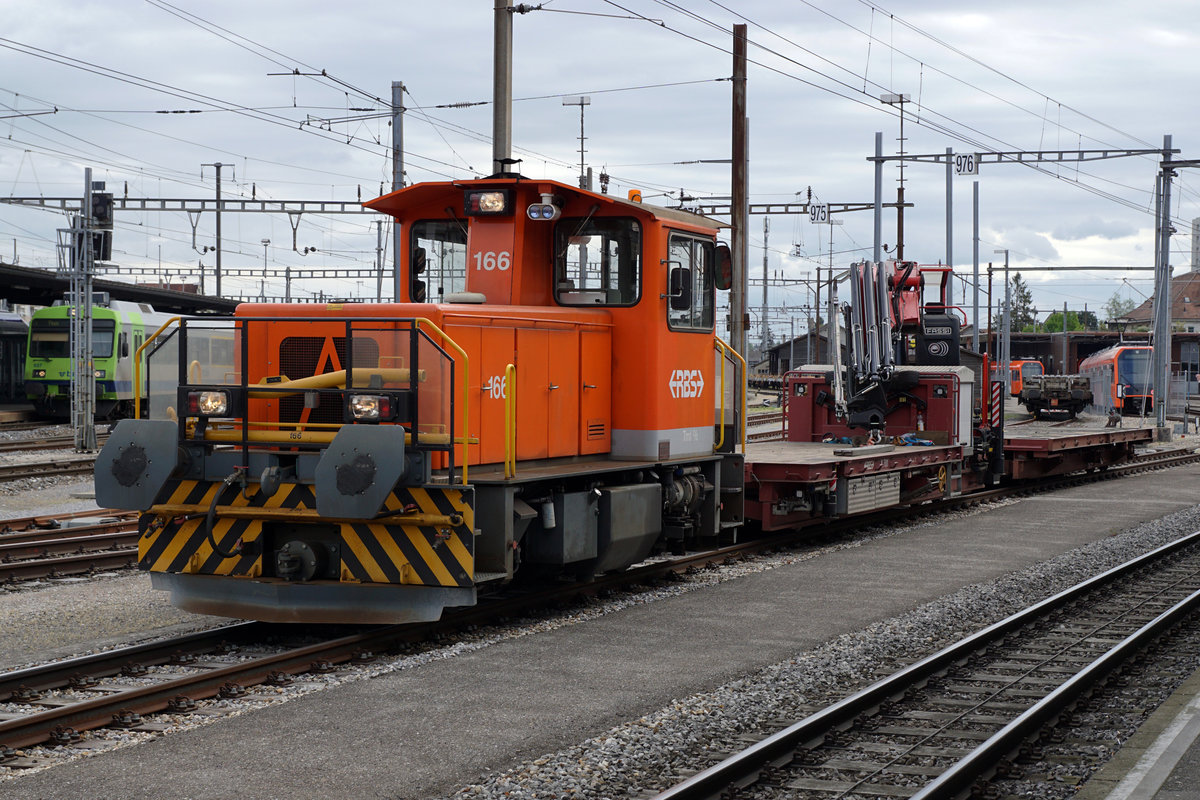 RBS: Verschiedene Impressionen vom Baudienst des Regionalverkehrs Bern Solothurn verewigt am 26. April 2018 in Solothurn.
Foto: Walter Ruetsch