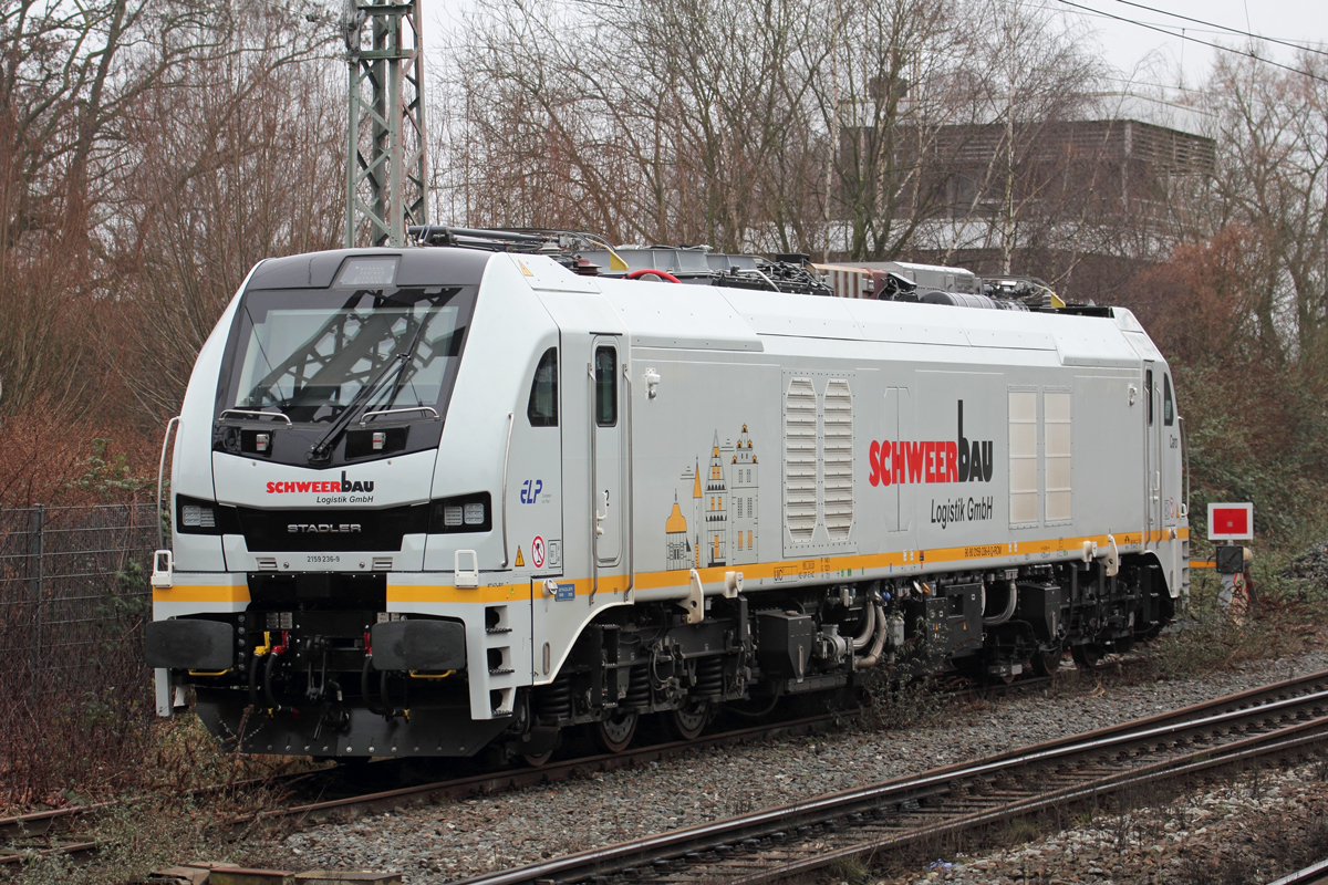 RCM 159 236-9 vermietet an Schweerbau abgestellt in Recklinghausen-Süd 15.1.2022