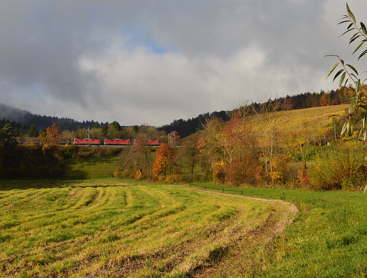Re 12/12 Richtung Brugg. Villnachern 13. November 2014
