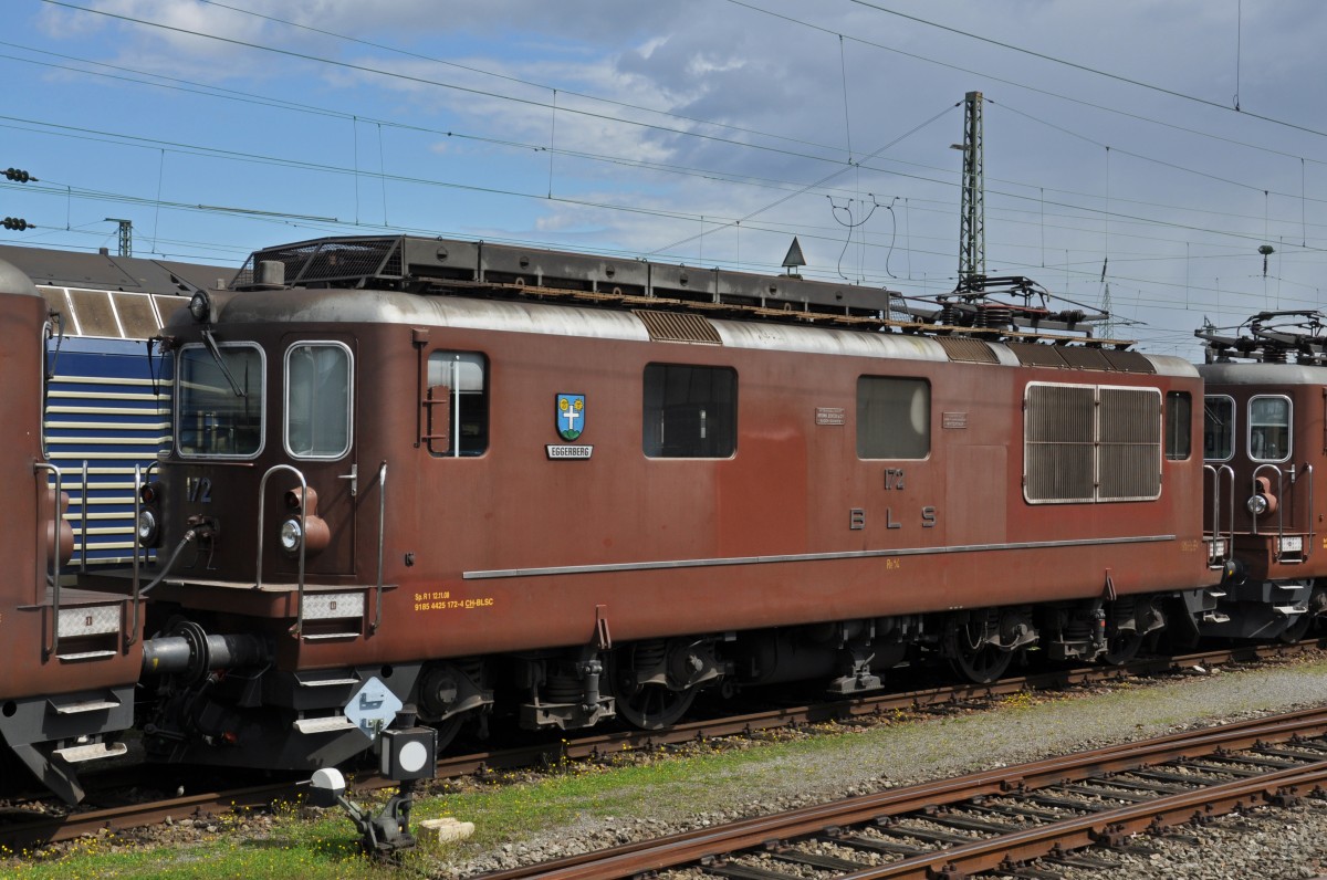 Re 425 172 ist beim Badischen Bahnhof abgestellt. Die Aufnahme stammt vom 16.08.2014.