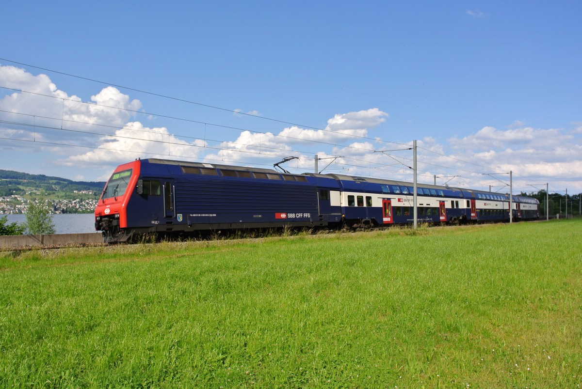 Re 450 049-2 als S 18272 bei Horgen, 01.06.2014.