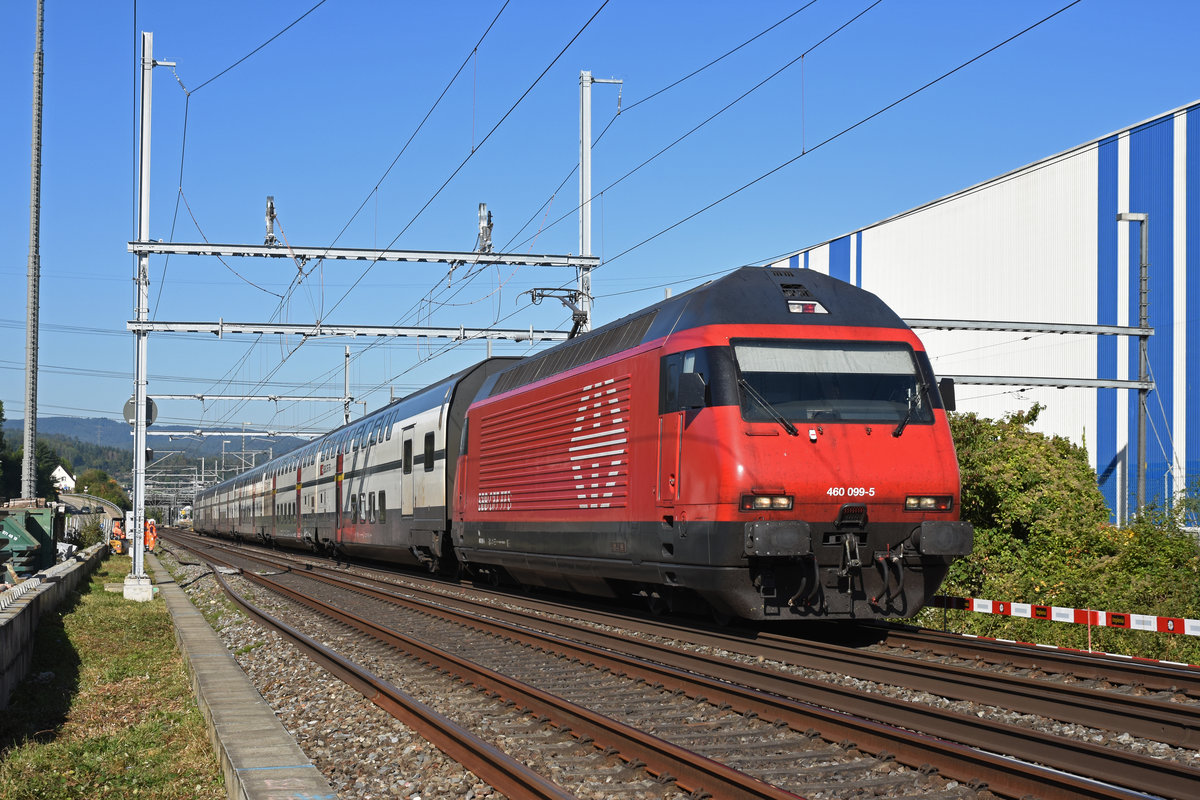 Re 460 099-51 fährt Richtung Bahnhof Itingen. Die Aufnahme stammt vom 17.09.2019.