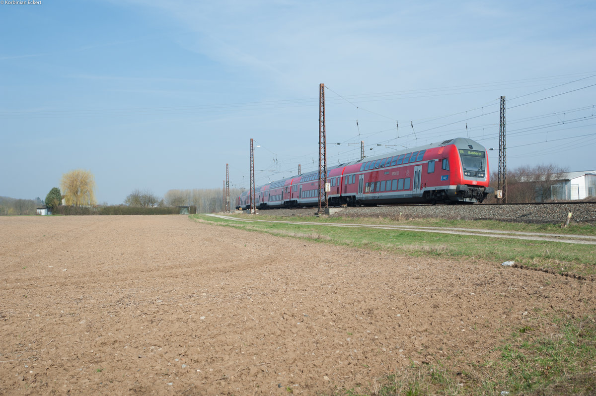 RE 4605 von Aschaffenburg nach Bamberg bei Retzbach-Zellingen, 16.03.2017