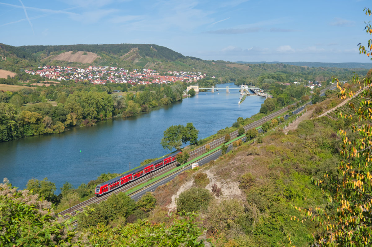 RE 4607 (Frankfurt (Main) Hbf - Würzburg Hbf) bei Veitshöchheim, 18.09.2019
