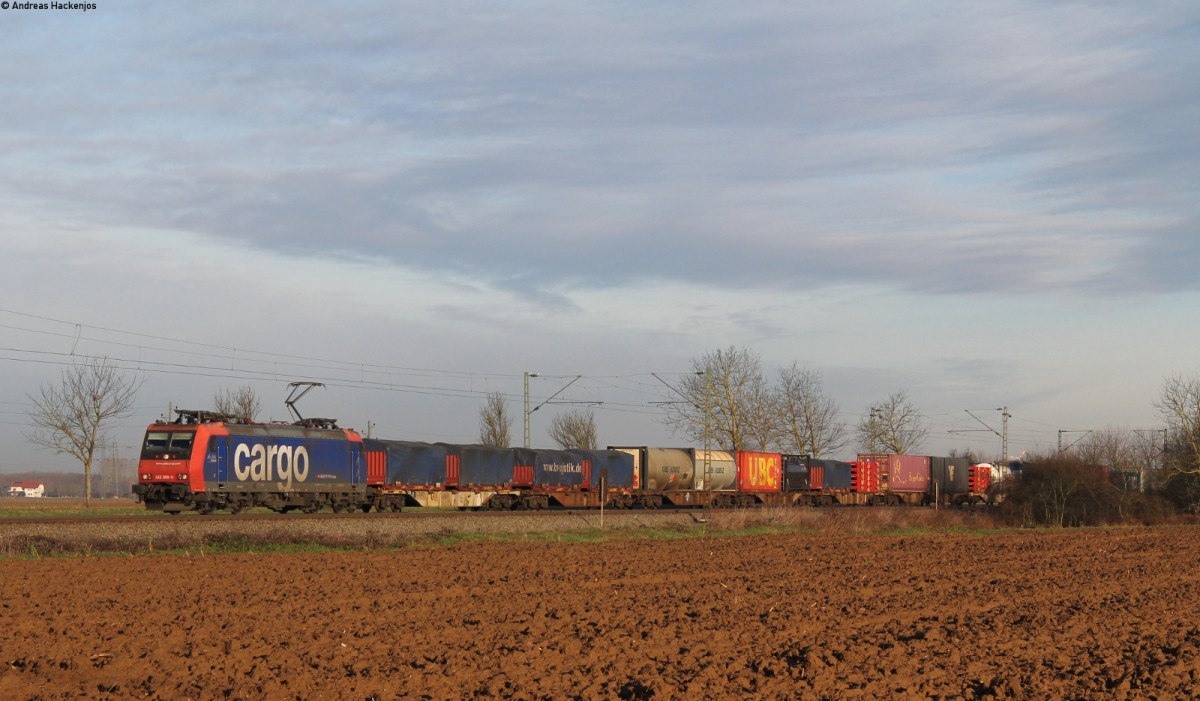 Re 482 008-0 mit dem DGS 40261 (Krefeld Linn-Mortara) bei Riegel 15.1.14