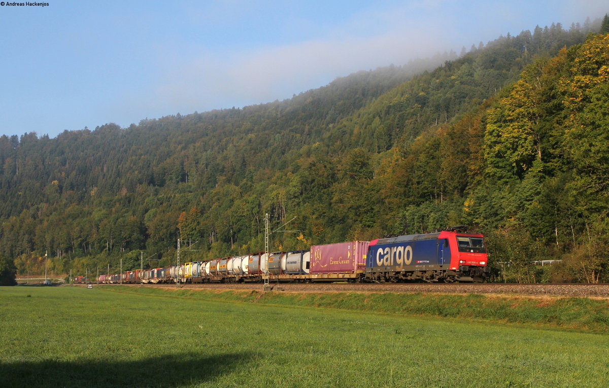 Re 482 030-4 mit dem DGS 40962 (Basel SBB RB - Kornwestheim Rbf) bei Grünholz 21.9.17