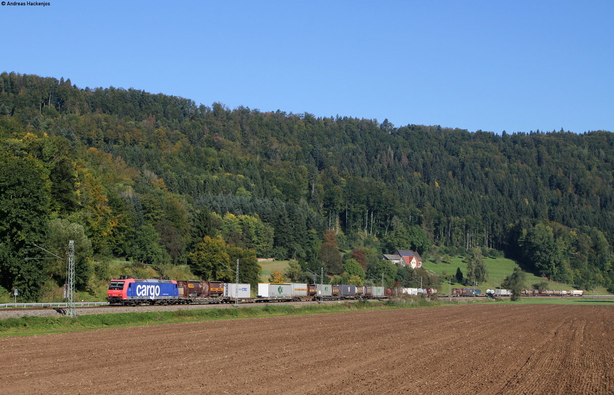 Re 482 034-6 mit dem DGS 40965 (Kornwestheim Rbf - Basel SBB RB) bei Grünholz 21.9.17