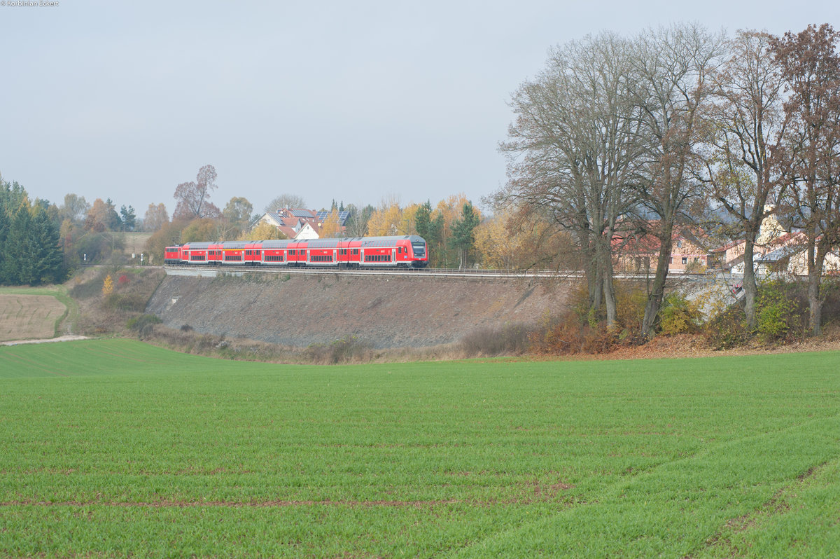 RE 4859 von Nürnberg Hbf nach München bei Laaber, 04.11.2016