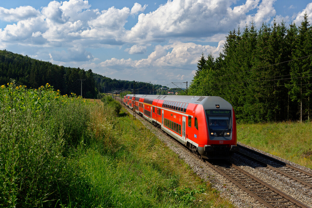RE 4863 (Nürnberg Hbf - München Hbf) bei Parsberg, 20.07.2020