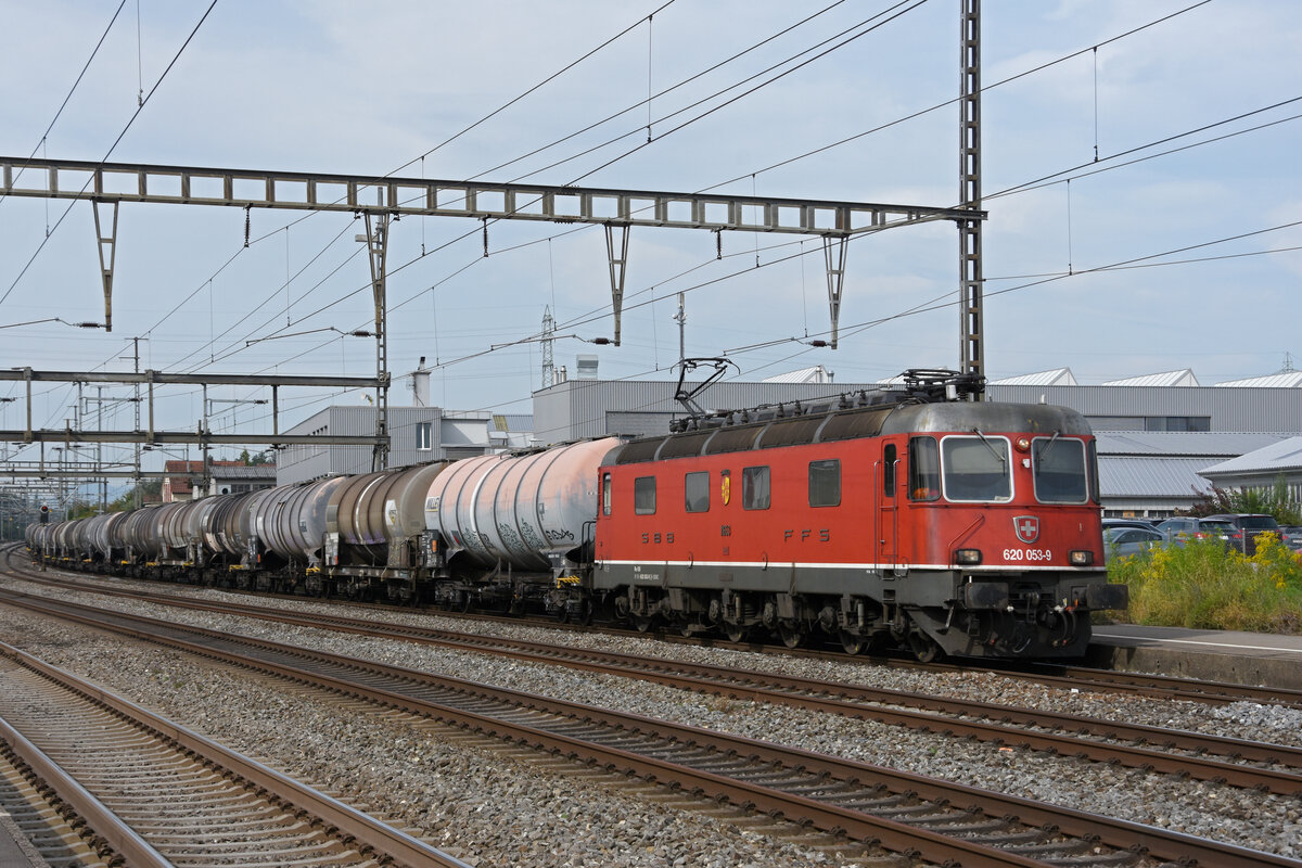 Re 620 053-9 durchfährt den Bahnhof Rupperswil. Die Aufnahme stammt vom07.09.2021.