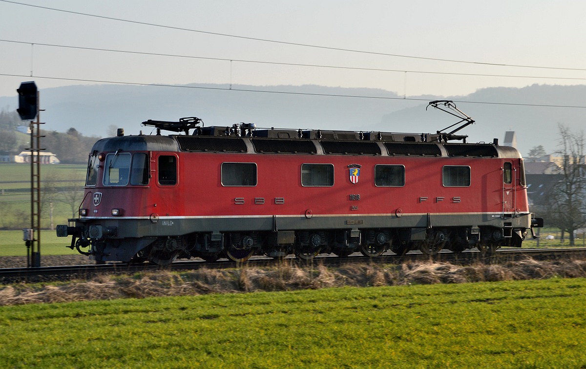 Re 6/6  11618 *Dübendorf* bei Würenlos
10. März 2014