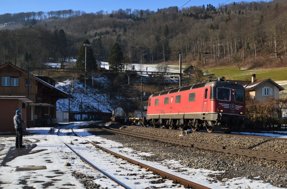 Re 6/6  11626 *Zollikofen* bei Schinznach.
10. Februar 2015