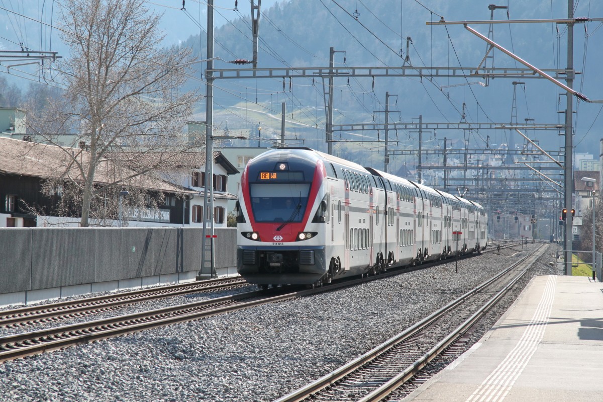 RE nach Wil/SG am 27.02.14 in Chur-Wiesental