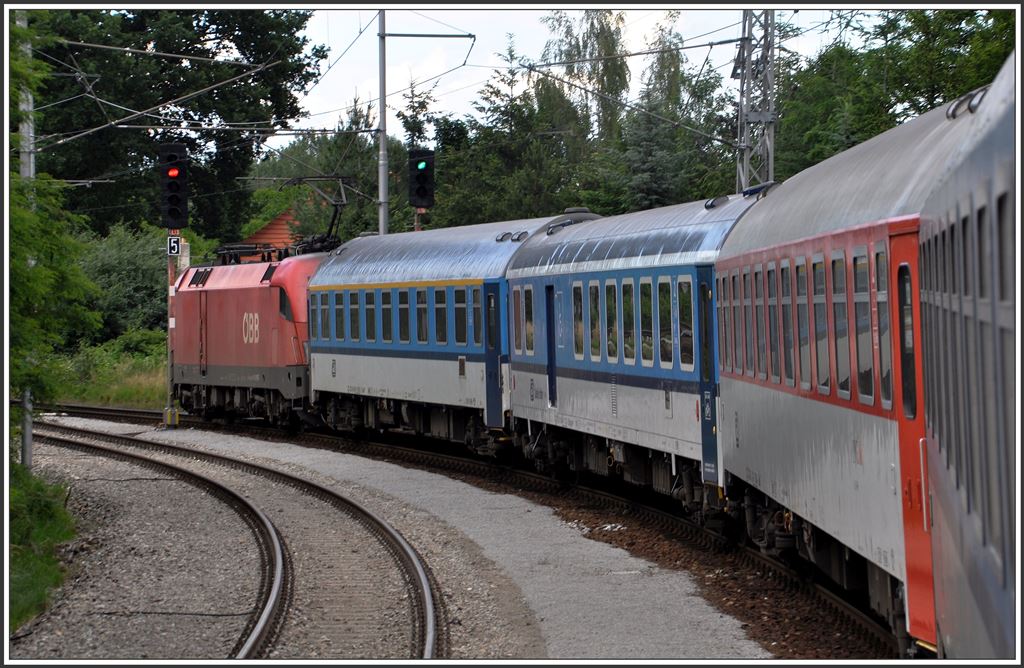 RE1542  Anton Bruckner  mit 1116 158 auf der Summerauer Bahn. (29.06.2015)