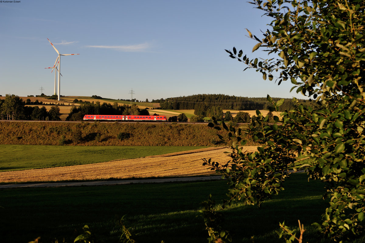 RE3091 von Nürnberg nach Hof bei Schwingen, 17.08.2016