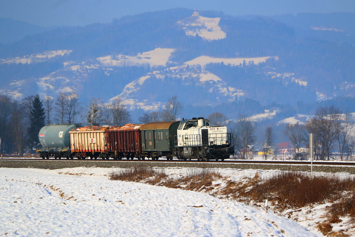 Recht verkürzt rollte der 83iger heute in Richtung Wies Eibiswald . 27.01.2017