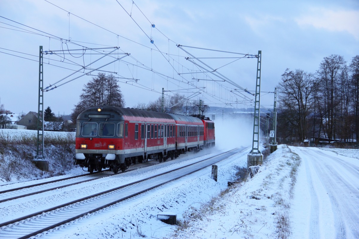 Regionalbahn bei Staffelstein am 06.12.2013.