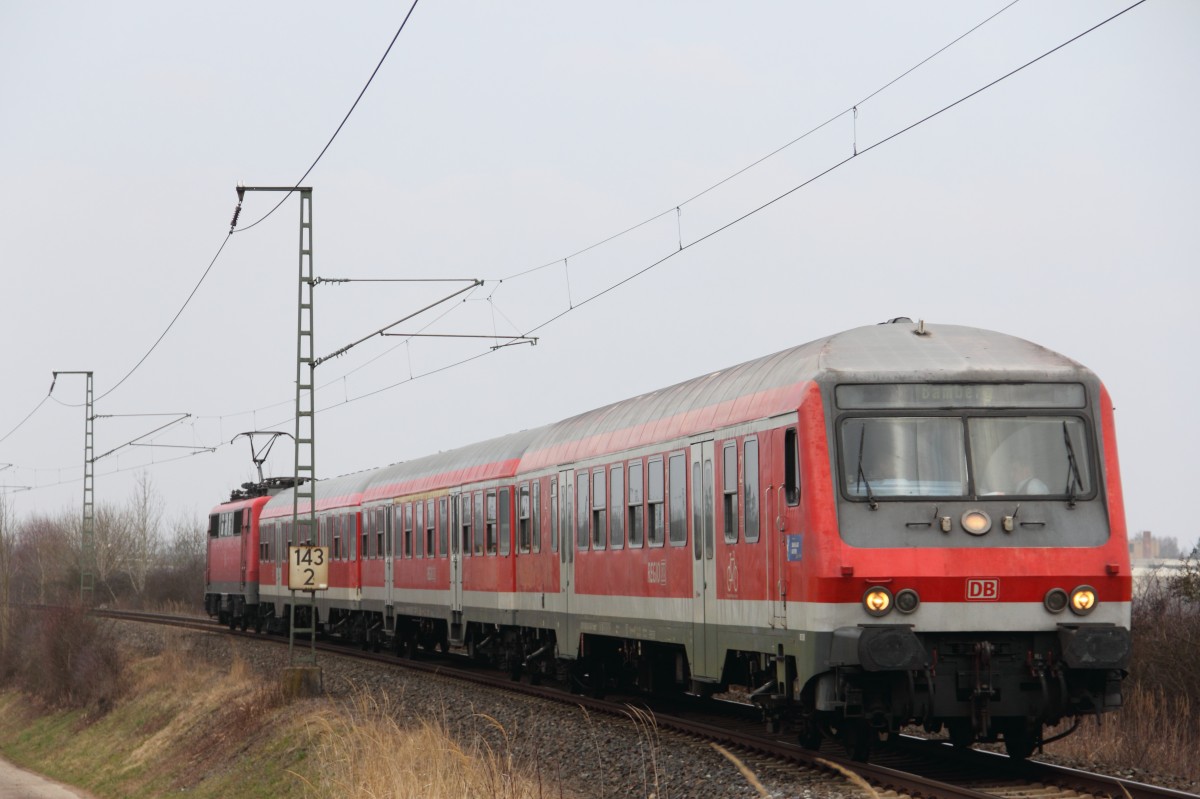 Regionalbahn DB bei Ebersdorf am 06.03.2014.