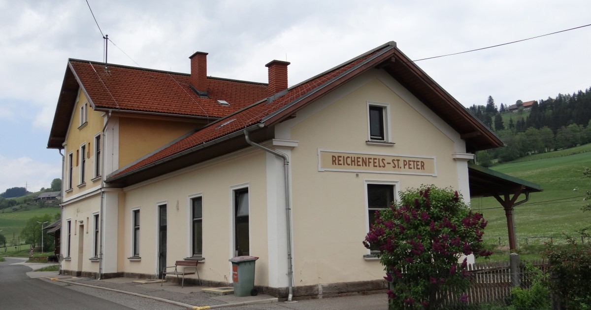 Reichenfels-St. Peter (2015-05-18). Derzeit ohne Personenverkehr (Schienenersatz)