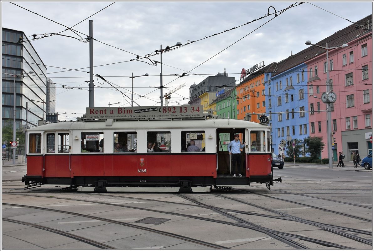 Rent a Bim Wg 4149 bei der Haltestelle Quartier Belvedere. (14.069.2018)