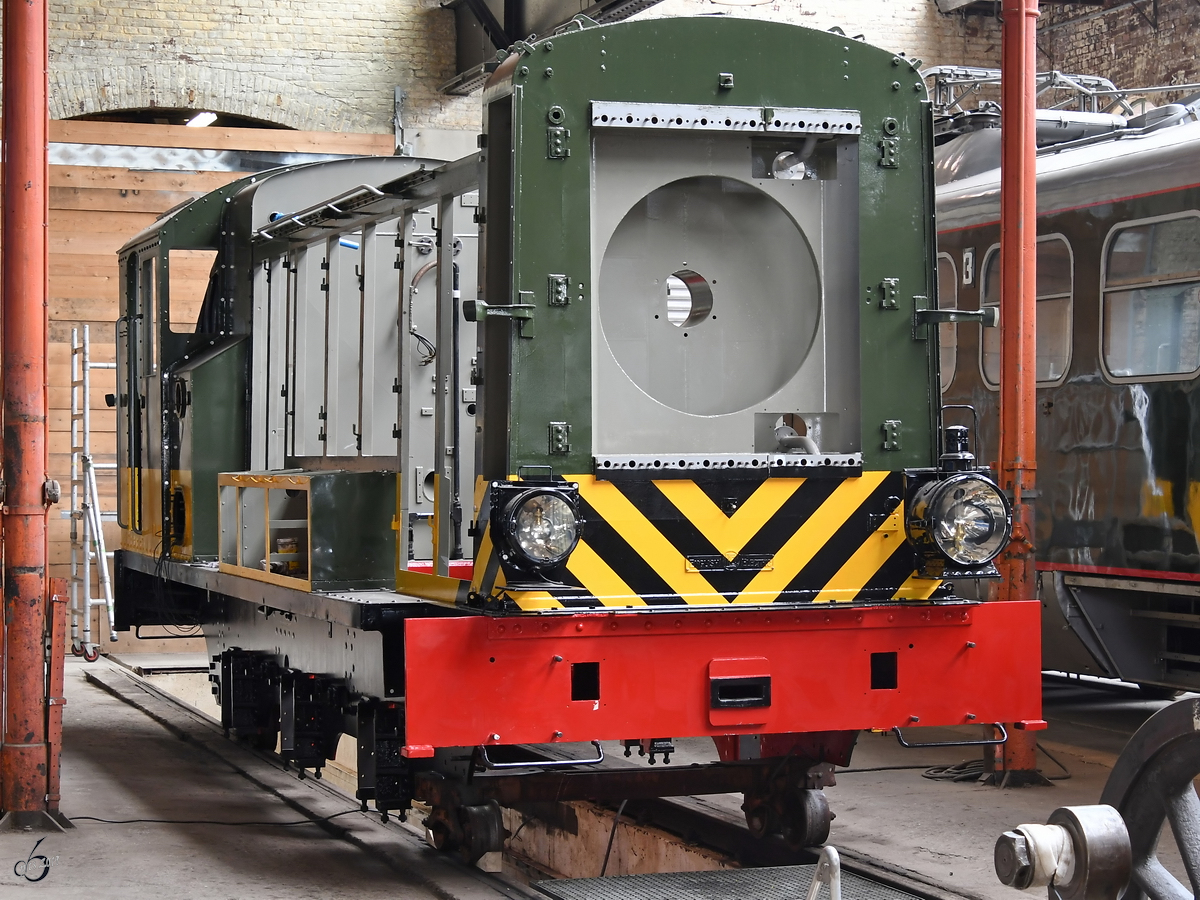Restaurationsarbeiten an einer Diesellokomotive 629 Ende Mai 2019 in Blerick.