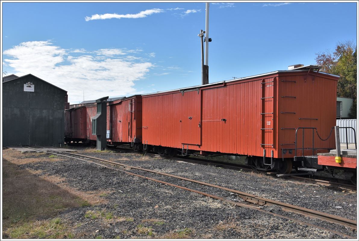 Restaurierter Wagen bei der Maine narrow gauge Railroad in Portland/Maine. (16.10.2017)