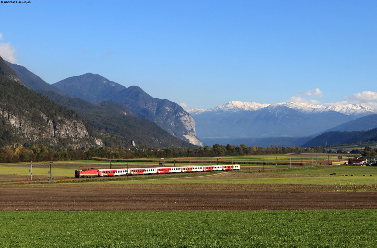 REX 5393 (Landeck Zams-Innsbruck Hbf) mit Schublok 1144 239 bei Flaurling