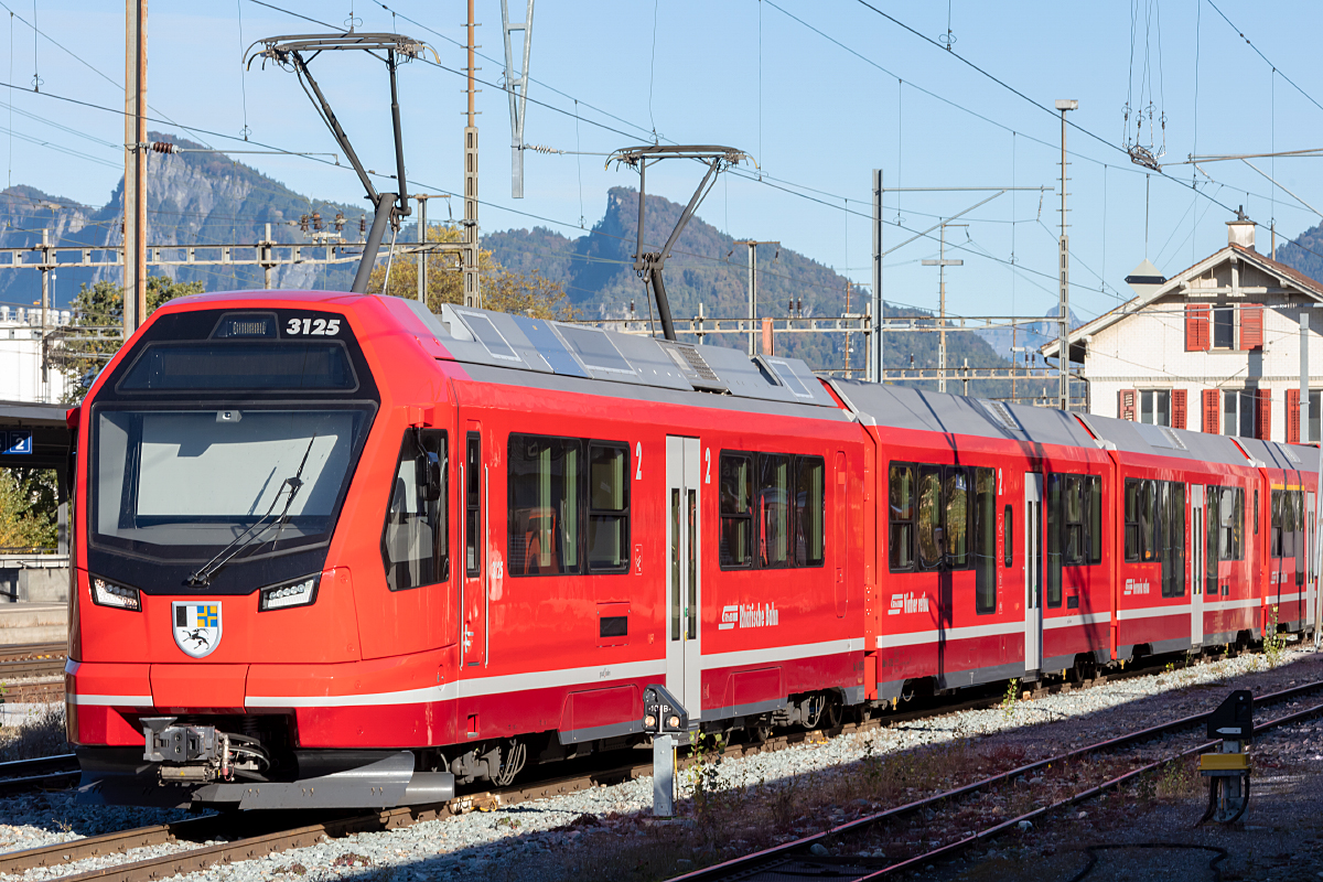 RhB, ABe 4/16, 3125, 18.10.2021, Landquart