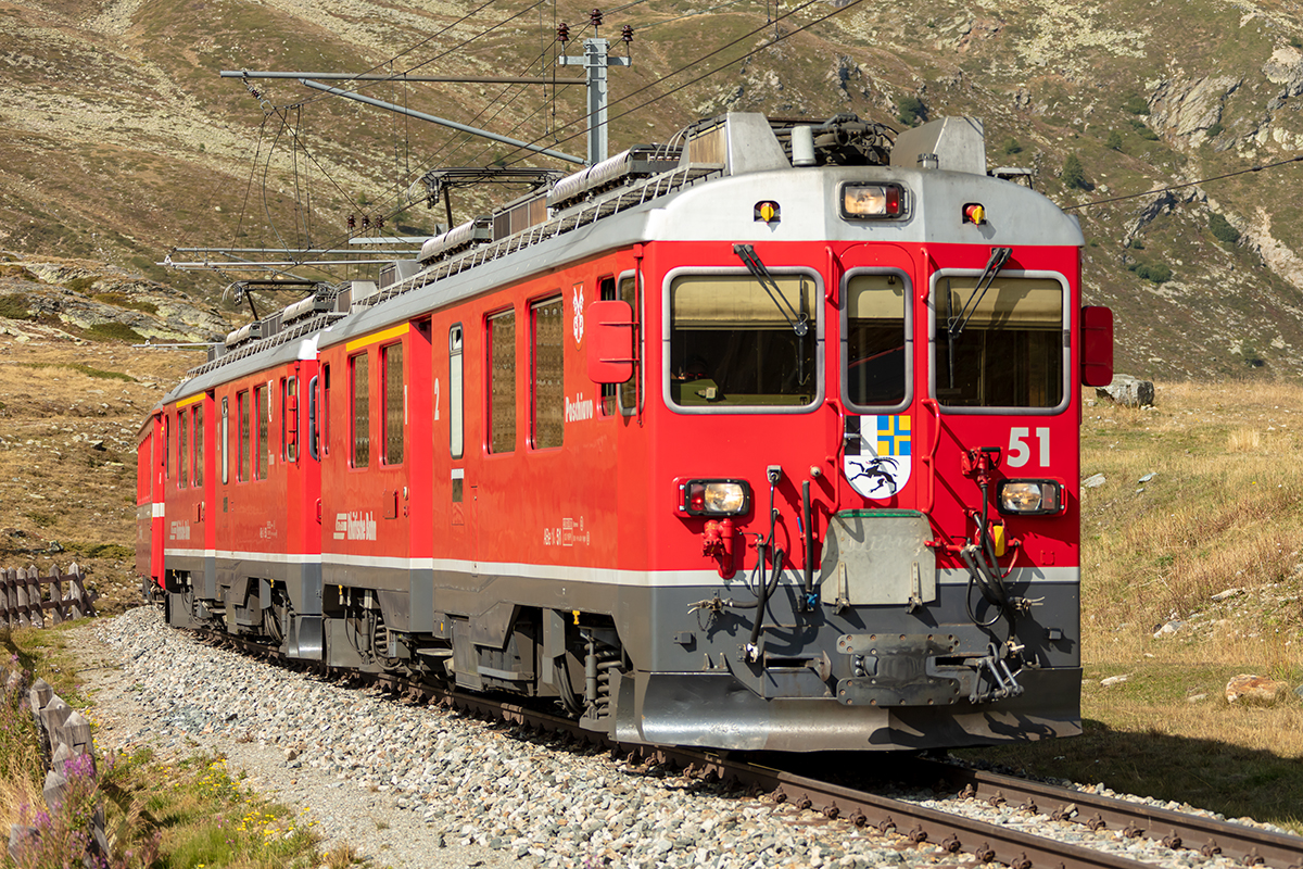 RhB, ABe 4/4, 51, 13.09.2020, Bernina