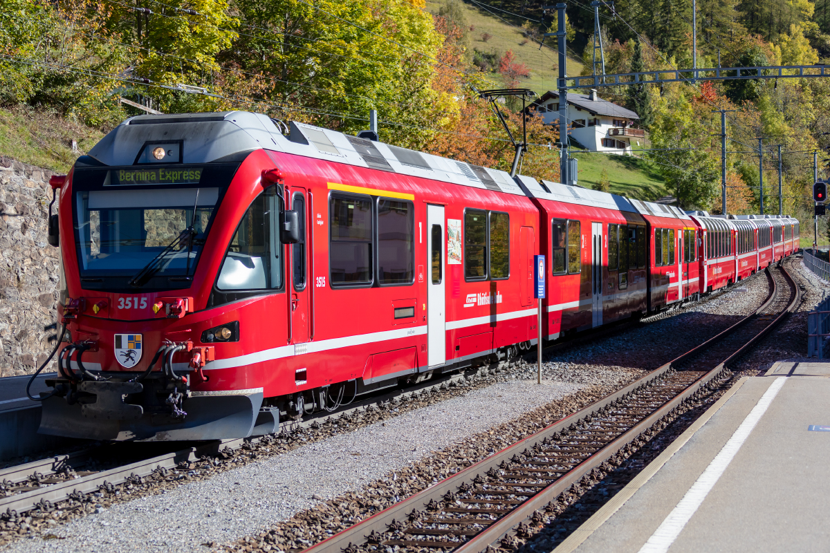 RhB, ABe 8/12, 3515, 16.10.2021, Filisur