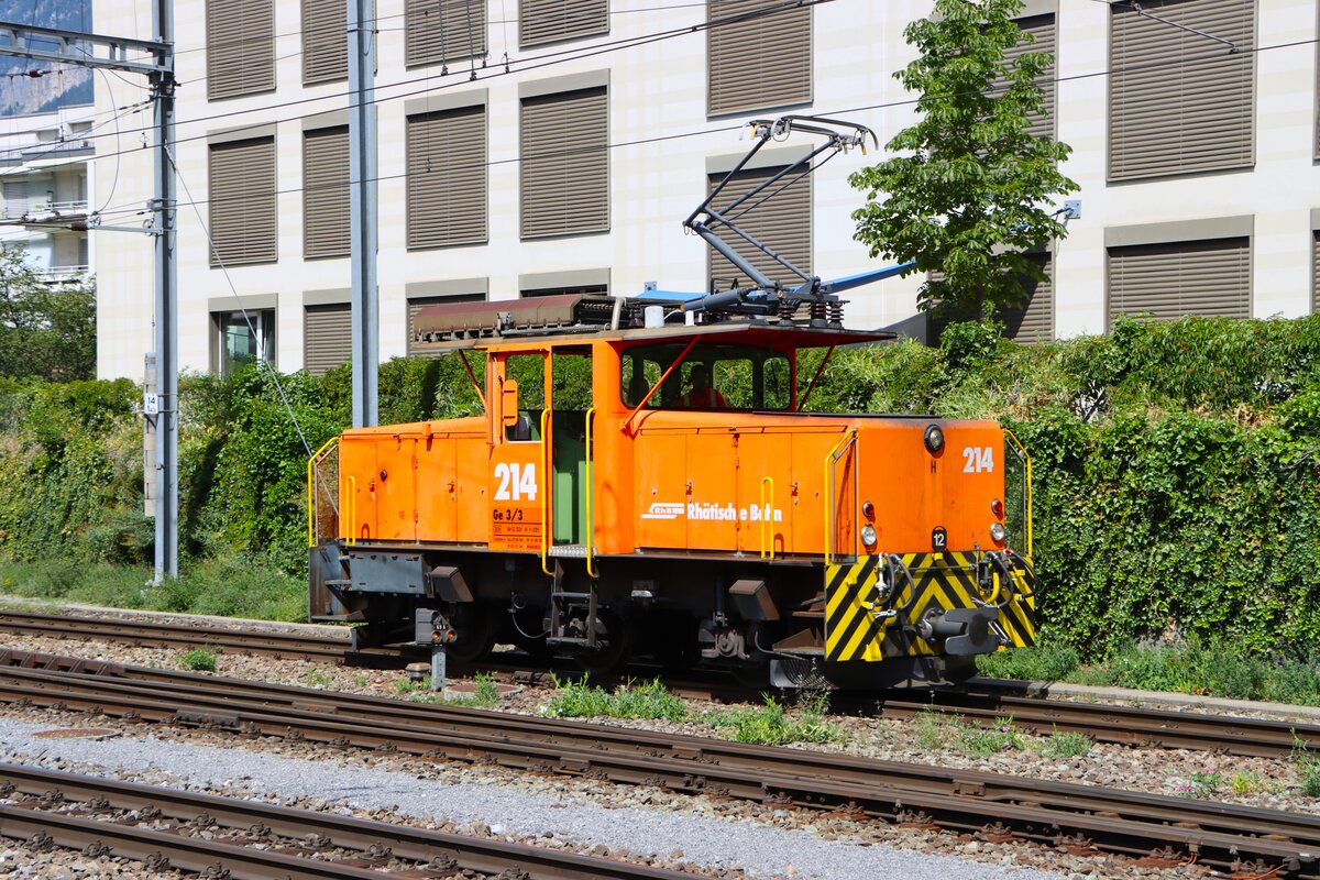 RhB Ge 3/3 Rangierlok 214 am 07.07.26 in Chur  