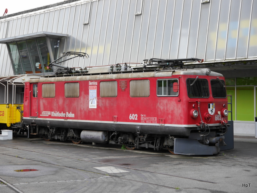 RhB - Ge 4/4 602 in der Aussenanlage des Verkehrshauses in Luzern am 09.08.2014