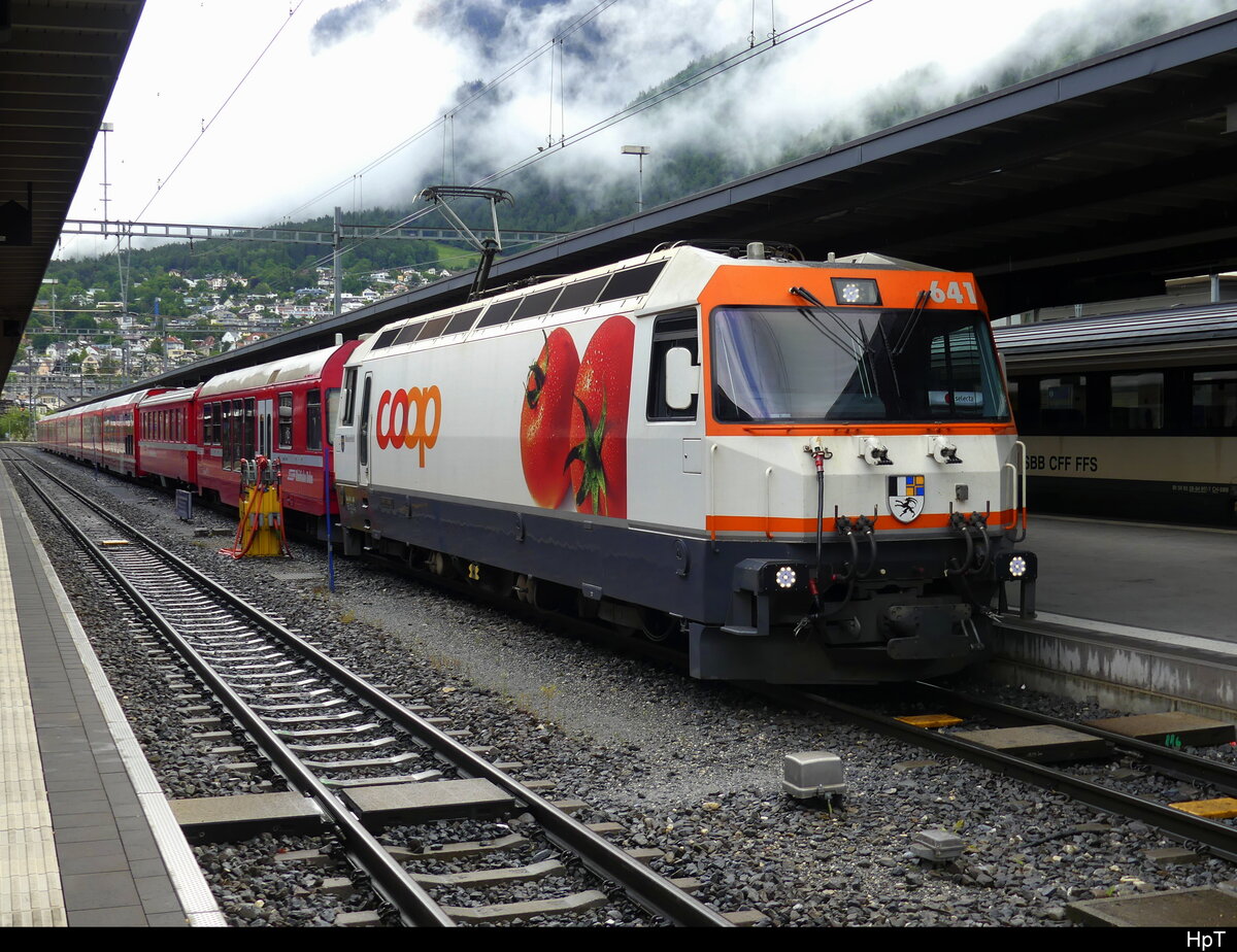 RhB - Ge 4/4  641 im Bhf. Chur am 29.05.2025