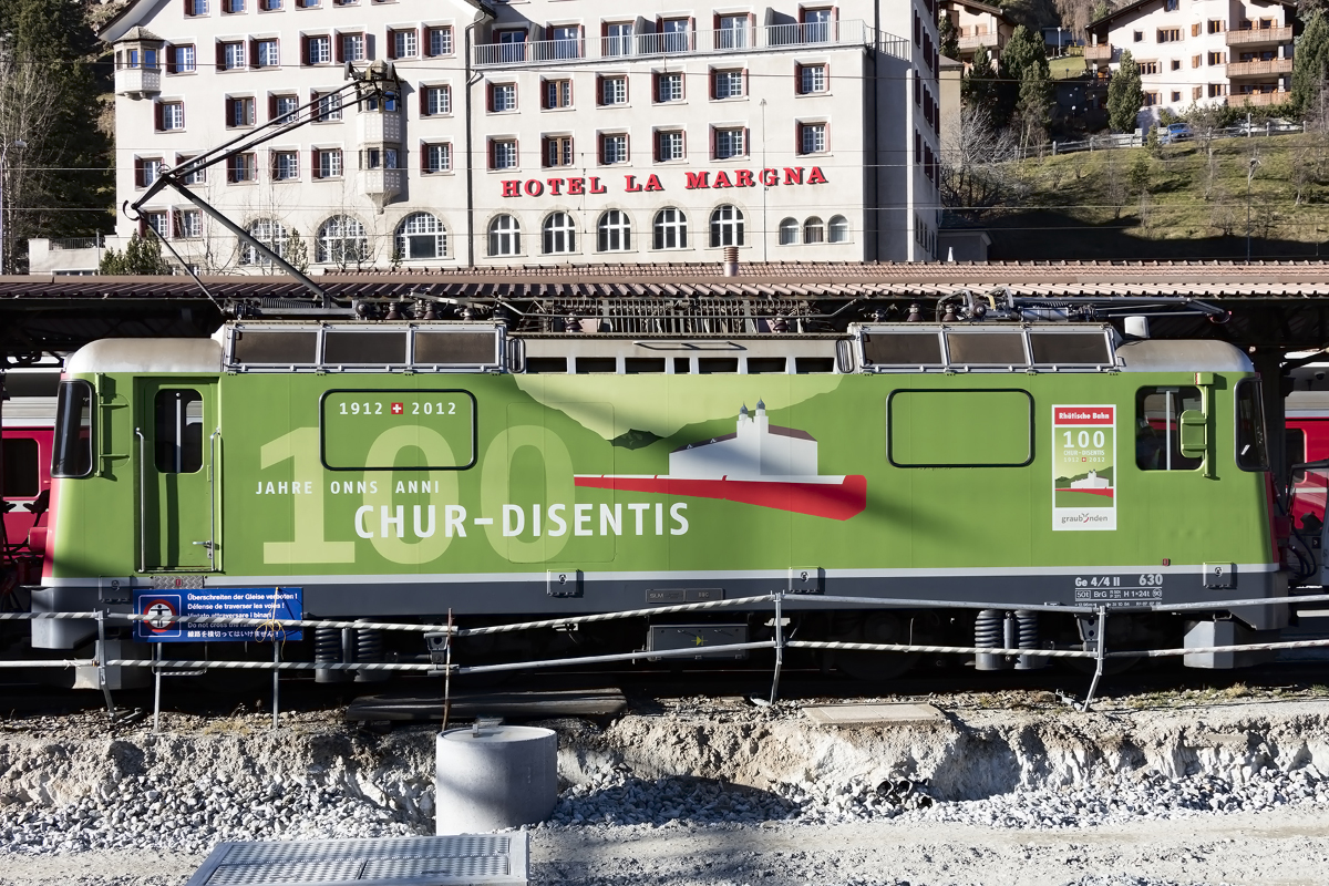 RhB, Ge 4/4 II, 630, 11.11.2015 St.Moritz 





