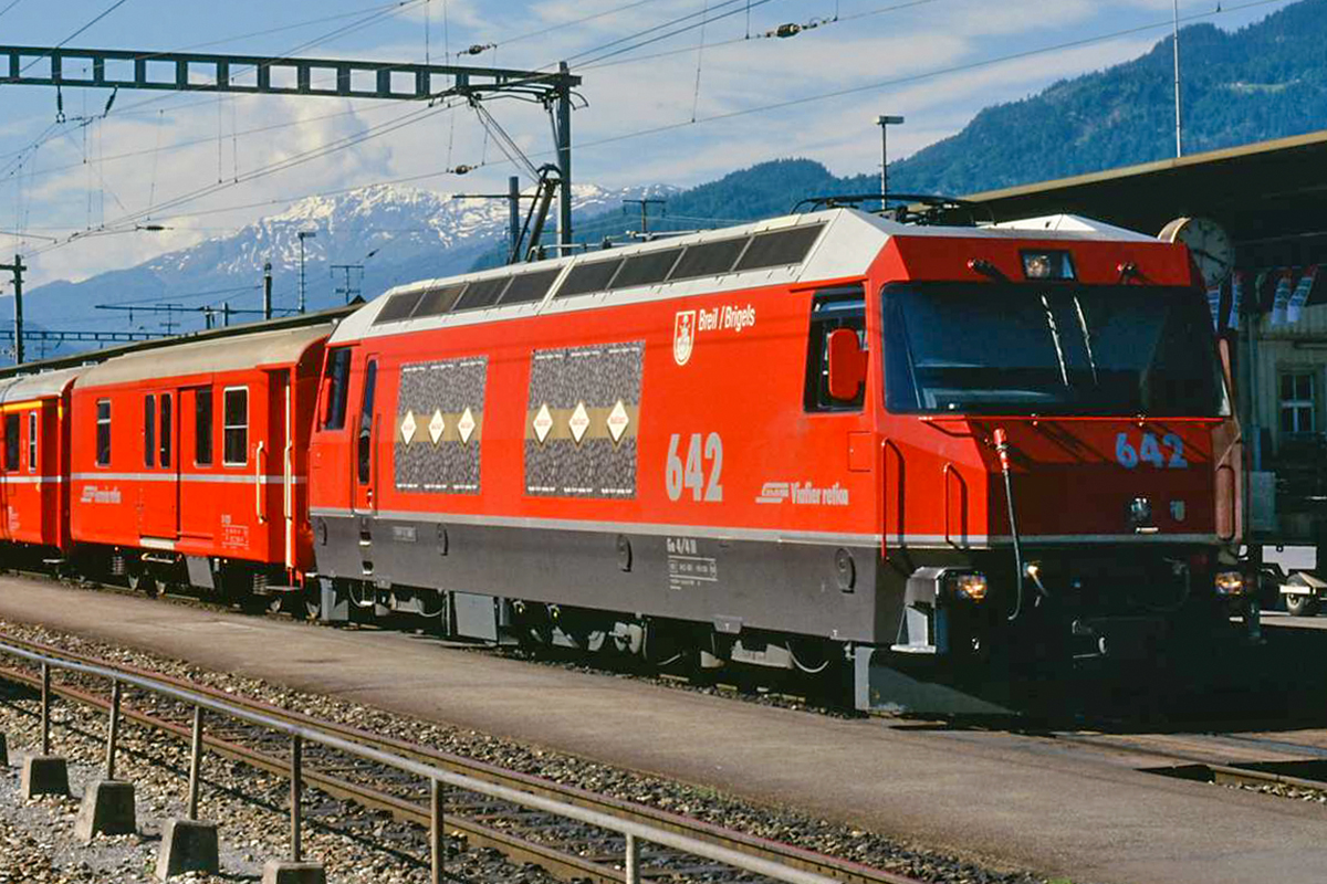 RhB, Ge 4/4 III, 642, 07.06.1997, Landquart