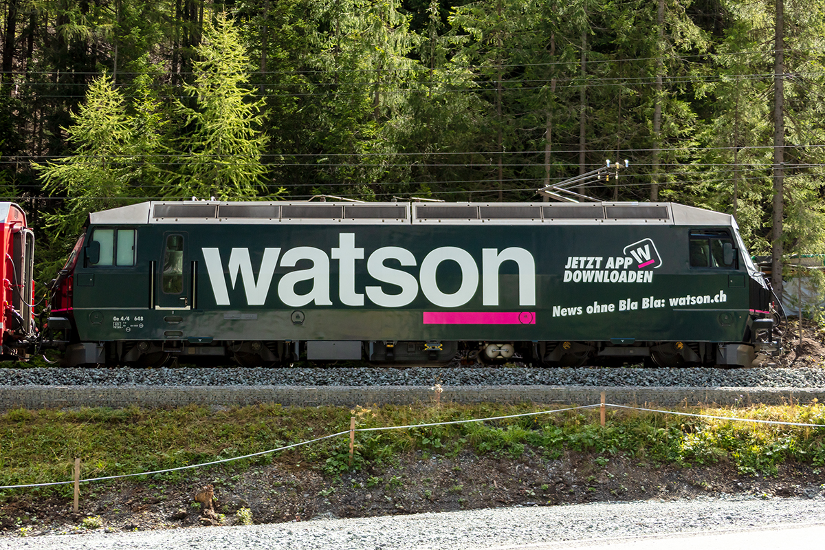 RhB, Ge 4/4 III, 648, 25.08.2020, Bergün