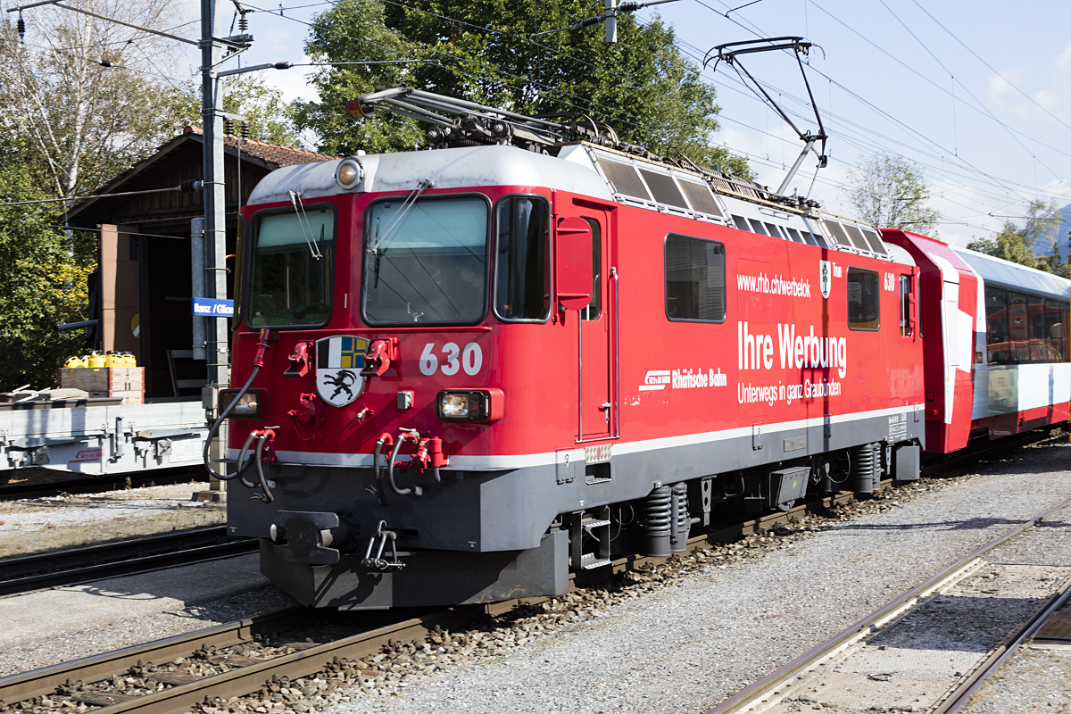 RhB, Ge 4/4II, 630, 08.10.2016 Ilanz 



