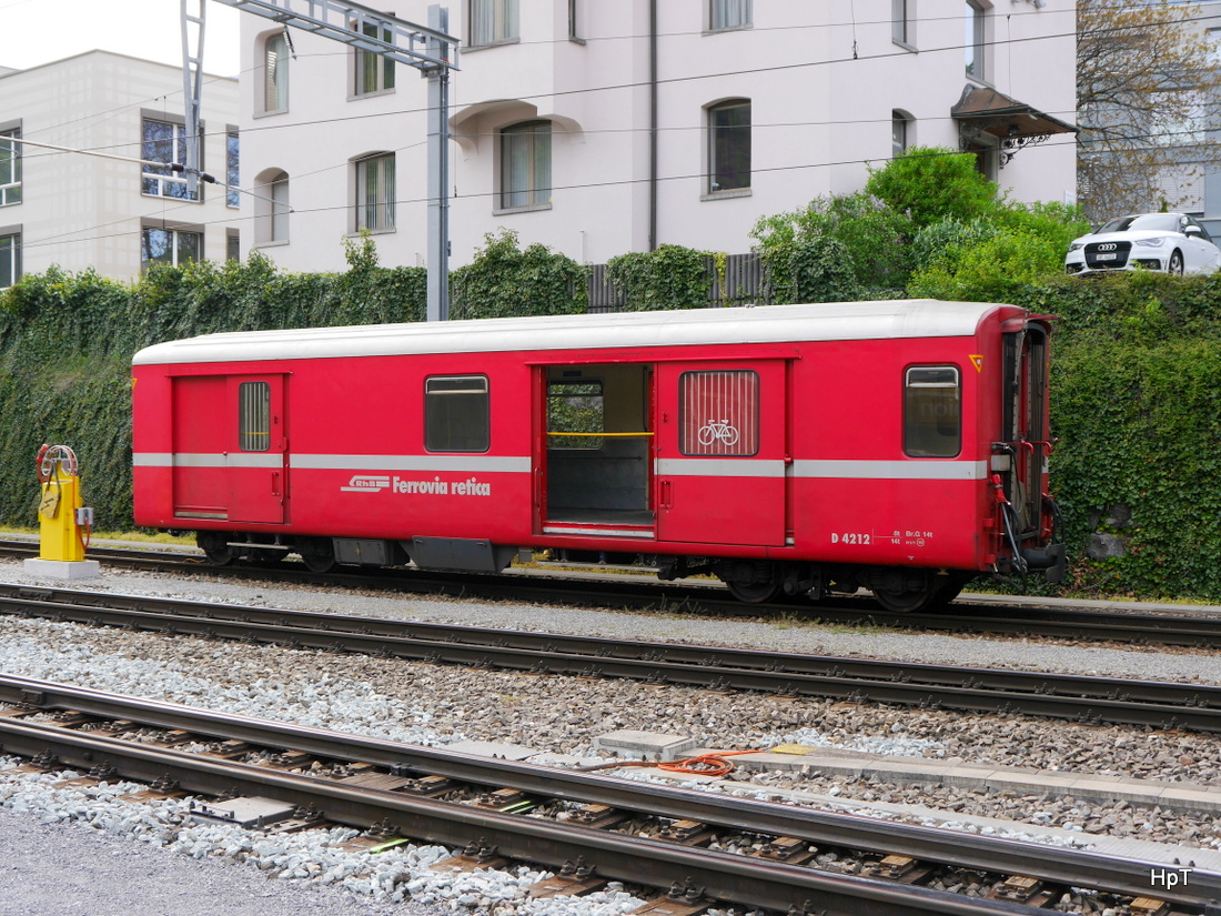 RhB - Gepäckwagen  D 4212 abgestellt in Chur am 07.05.2015