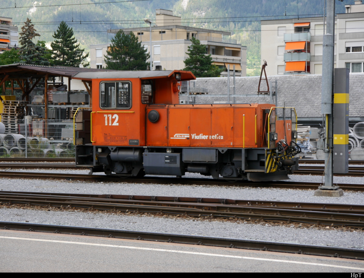 RhB - Rangierlok Tm 2/2 112 in Thusis am 30.07.2018