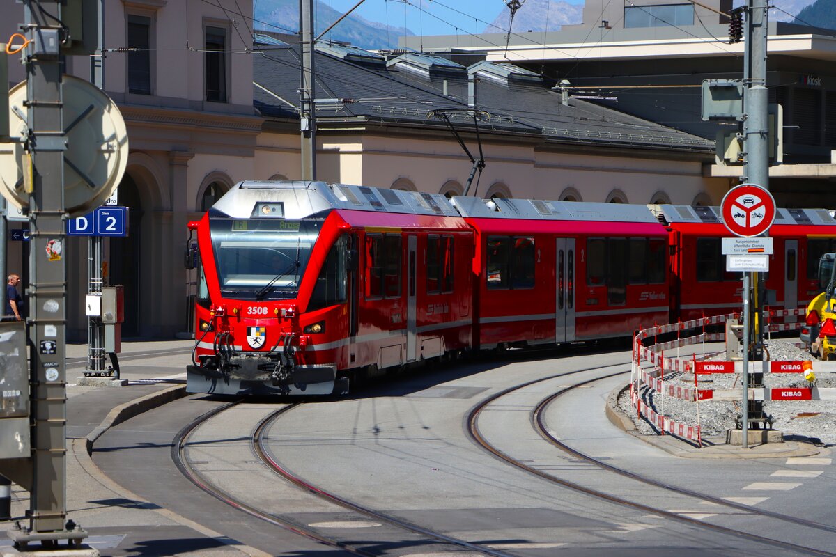 RHB Stadler ABe 4/16 Allegra Wagen 3508 als Arosa Express am 04.07.26 in Chur
