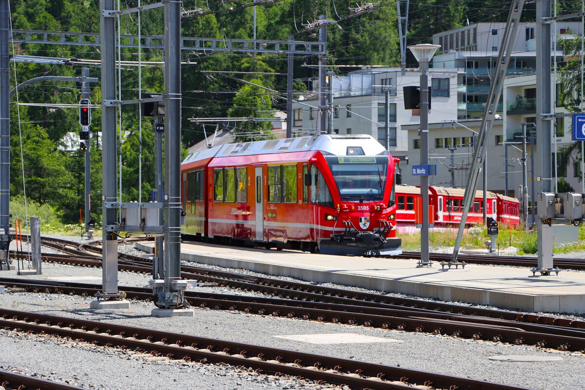 RhB Stadler ABe 4/16 Allegra Wagen 3505 am 05.07.26 in St. Moritz 