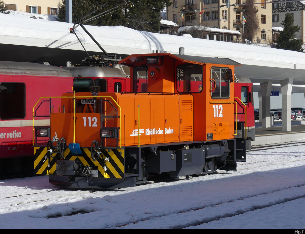 RhB - Tm 2/2  112 in St. Moritz am 19.02.2021