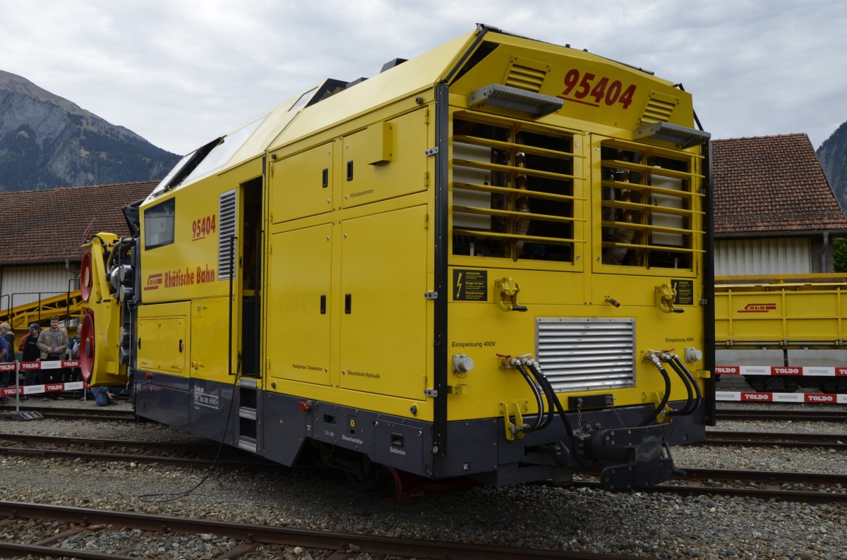 RhB Xrot 95404, ausgestellt anlässlich des Jubiläums 125 Jahre RhB am 10.05.2014 in Landquart.