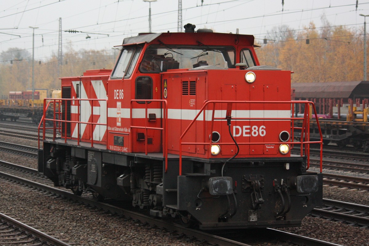RHC DE 86 am 28.11.13 als Lz in Düsseldorf-Rath.