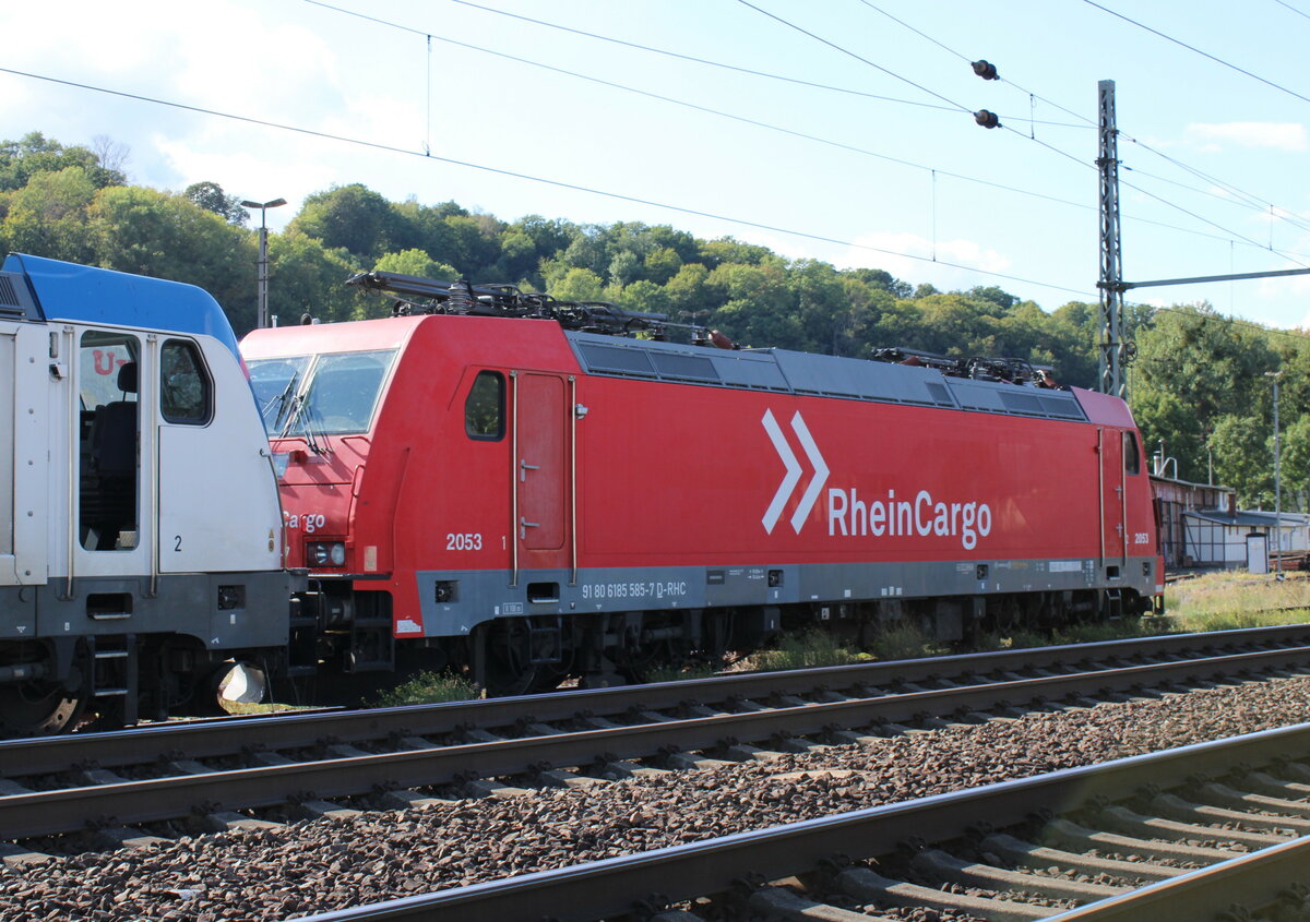 RheinCargo 185 585-7 am 22.09.2022 auf Rangierfahrt in Eisenach.